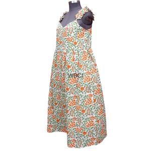 Robe longue trapèze indienne imprimée au bloc pour mariage, 100 % coton, idéale pour l'été, design moderne et élégant pour femme - Product Image 6