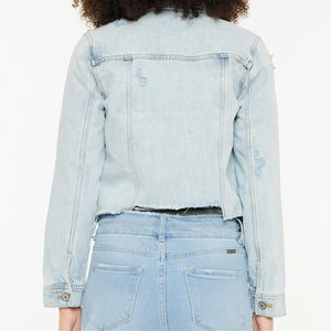 Nouvel Arrivage Ensemble Jean Femme : Veste et Pantalon Décontracté Délavé Coupe Slim, Design Personnalisé OEM, Vente en Gros, Style Streetwear - Product Image 1