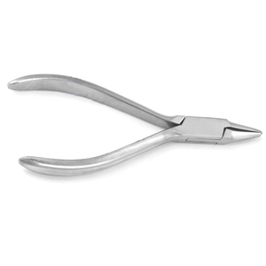 Pince orthodontique pour colliers, instruments dentaires en acier inoxydable, pince orthodontique à pointe plate, finition polie miroir, marquage CE - Product Image 2
