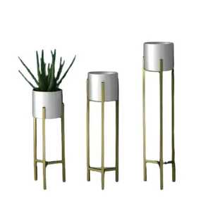 3 Tier Metal Plant Stand Multi Layer Sage Green Flower Pot Holder Vertical Corner Display Rack Indoor <b>Outdoor</b> Planter <b>Shelf</b> - Product Image 3
