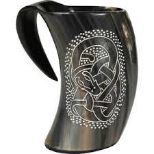 Premium Nordic Viking Buffalo Horn Drinking Cup Handmade Medieval Mead <b>Beer</b> Mug with Leather Wrapped - Product Image 6