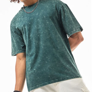 Nueva Camiseta Oversize para Hombre, de Algodón Grueso, Lavado Ácido, Personalizable con Gráficos Vintage - Product Image 2