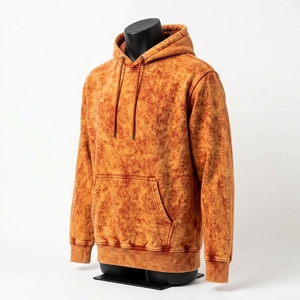 Ventes en gros de sweats à capuche respirants à séchage rapide, lavés à l'acide, en coton de haute qualité, sweats à capuche pour hommes lavés à l'acide personnalisés - Product Image 3