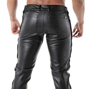 Pantalon en cuir formel Kinky Chippendale pour homme, coupe slim, taille élastique, noir, imperméable, éco-responsable, style fetish, sexy - Product Image 6