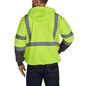 Chaqueta de Trabajo Impermeable Ligera de Tela Oxford, Reflectante, MOQ Bajo, Uniformes de Seguridad, Chaqueta de Trabajo de Alta Visibilidad Amarillo Neón - Product Image 2