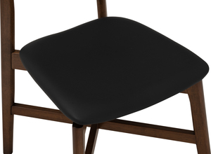 Modern Dining Chair Cocoa <b>Frame</b> Espresso <b>Vinyl</b> Seat for Home Restaurant Hotel Wholesale Supplier - Product Image 5