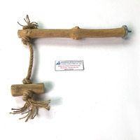 Support de jeu pour oiseaux en bois de café écologique de grande taille pour perroquets en provenance du Vietnam, avec couleur personnalisable et vente en gros