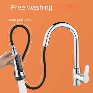 <span class=keywords><strong>Grifo</strong></span> de <span class=keywords><strong>Cocina</strong></span> Extraíble de Latón Dorado Cepillado, 4 Modos, <span class=keywords><strong>Grifo</strong></span> Mezclador Giratorio para Fregadero con Manguera Extraíble de 60 cm para Hogar Moderno y Hotel - Product Image 2