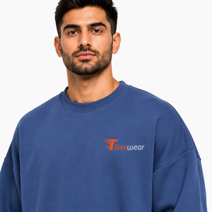 Sweat-shirts surdimensionnés pour hommes, en coton brossé, col rond, manches longues, pull-over, séchage rapide, écologiques - Product Image 5