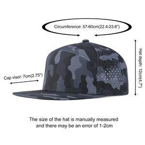 Gorra de Camuflaje de 6 Paneles con Cierre a Presión, Malla Transpirable, Ajustable, Unisex, Estilo Urbano, para Adultos, Primavera/Verano, Casual - Product Image 3