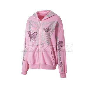 Men Rhinestone <b>Hoodies</b> Casual Stylish Sparkling <b>Trendy</b> Shiny Streetwear Zipper Men Rhinestone <b>Hoodies</b> - Product Image 2