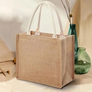 Sacs en jute naturels écologiques de qualité supérieure, pliables, lavables, pour l'épicerie, les cadeaux, l'emballage, utilisation mondiale, approvisionnement du Bengale occidental - Product Image 2