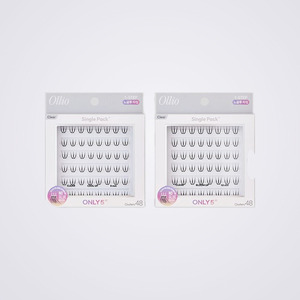 Extensions de cils volumineuses Olrio sans colle, cils individuels, paquet unique PLUS transparents courts, 2 types (choisissez 1) faux cils - Product Image 1