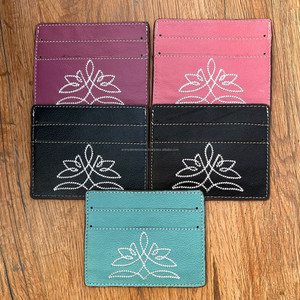 Tarjetero de piel de vaca genuino Delgado Popular personalizado, tarjetero de identificación de negocios con puntada de bota personalizado para mujer - Product Image 3