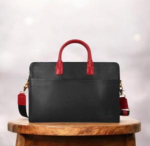 Sac pour ordinateur portable VELANO HIDES en cuir véritable de qualité supérieure |   Porte-documents d'affaires élégant et luxueux unisexe |   Léger, imperméable et durable - Product Image 6
