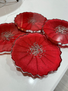 Factory Direct Resin <b>Coaster</b> Set Custom Shape Round Square Heat Resistant <b>Drink</b> <b>Coasters</b> by blossom craft india - Product Image 3