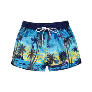 กางเกงว่ายน้ำคุณภาพสูง เป็นมิตรกับสิ่งแวดล้อม ระบายอากาศได้ดี ผลิตจากโพลีเอสเตอร์ 100% น้ำหนักเบา แห้งเร็ว มีเชือกผูกเอว เหมาะสำหรับใส่ชายหาดในช่วงฤดูร้อน - Product Image 1