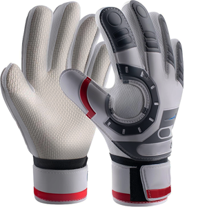 Guantes de Portero de Fútbol, Dedos Completos, Cuero PU, Azul y Negro, Impresión de Silicona, Antideslizantes, Transpirables, Correa de Muñeca Ajustable con Gancho - Product Image 5