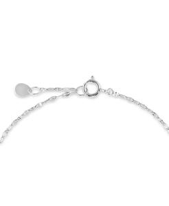 Pulsera de cadena de eslabones de espejo con bisel solitario de circonita cúbica (1 Ct. T. W.) en plata esterlina | Macy's - Product Image 3