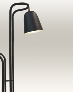 Lampadaire à double tête moderne en métal noir, lampe de lecture, décoration minimaliste pour la maison, éclairage d'intérieur en gros - Product Image 1