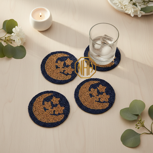 Posavasos con Cuentas, Diseño Moderno Ecológico, Hecho a Mano por NOORIMS AKBAR HANDICRAFTS, para Bebidas, Mesa de Comedor, Tazas de Té y Café - Product Image 2