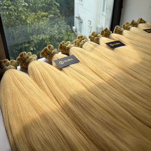 ผมแท้เวียดนาม 100% แบบขายส่ง ปริมาณมาก เกรดซุปเปอร์ดับเบิ้ลดรอว์น ปลายผมหนา สี 613 - Product Image 4