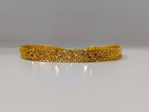 Pulsera de malla ancha de oro macizo de 22 quilates de primera calidad, estilo Delhi, joyería fina para hombre, regalo de lujo para boda o compromiso, cierre con gancho en S - Product Image 4