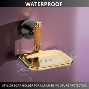 Wall Mounted Metal Soap Dish Gold Finish Rectangular Soap Holder <b>Bathroom</b> Wall Mount Soap <b>Tray</b> - Product Image 2