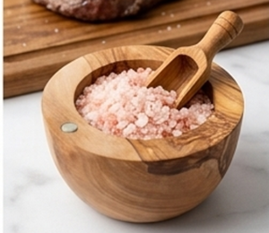 Élégante coupelle ronde en teck pour sel et sucre avec couvercle, récipient artisanal pour herbes et épices, finition naturelle durable, accessoire de cuisine - Product Image 5