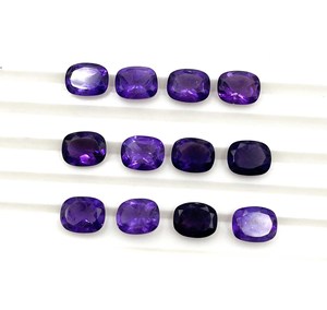 Natural African Amethyst Rectangle <b>Cushion</b> Cut Shape Loose Gemstone Sizes 5-14 MM , Purple Semi-Precious Stone for Jewelry Makin - Product Image 2