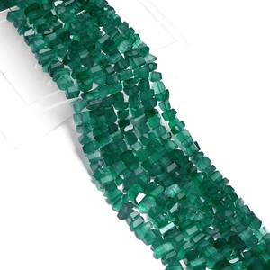 Cuentas facetadas de ónix verde AAA+ de 5x6mm-6x9mm, pepitas de ónix natural, piedras semipreciosas, cuentas pulidas de corte escalonado para la fabricación de joyas - Product Image 3