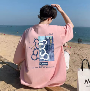 Camiseta Personalizada con Gráficos 100% Algodón para Hombre, Logotipo Impreso, Venta al Por Mayor, Hombros Caídos, Corte Holgado, Fábrica de Bangladesh - Product Image 3