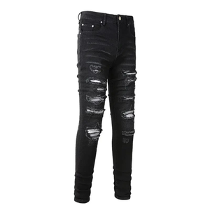 Custom Trending Design Best Quality Two Piece Pant Set Denim <b>Jackets</b> <b>Straight</b> Jeans Trousers Solid Breathable Summer Men - Product Image 2