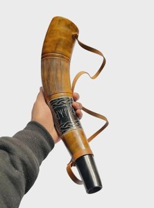 Corneta de Cuerno de Búfalo de Alta Calidad, Instrumento de Señalización Tradicional para Exteriores, Hecha a Mano, Superficie Pulida, Larga Duración - Product Image 5