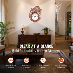 Sonam Quartz Lord Ganesha <b>Wall</b> <b>Clock</b> - 3D Luxury Rose Gold Ganpati Idol Decor - <b>Silent</b> Non-Ticking Religious Timepiece for Home - Product Image 4
