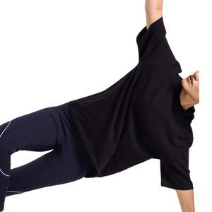 Camiseta Oversize para Mujer, Informal, Holgada, Transpirable, de Algodón Suave, para Gimnasio, Fitness, Yoga, Running, Deportiva, Lisa - Product Image 4