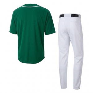 Uniforme de Béisbol Personalizado de Secado Rápido, Moderno, Color Verde Oscuro, Conjunto de Camiseta de Manga Corta y Pantalones para Hombre, Ropa Deportiva Transpirable para Equipo, OEM, Venta al Por Mayor - Product Image 2