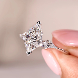 Anillo Marquise Holandés con Piedra Lateral de Corte Cometa, Anillo de Diamante Cultivado en Laboratorio de 2.34 Quilates, Anillo de Compromiso, Anillo de Boda, Joyería, Anillo de 14k - Product Image 6