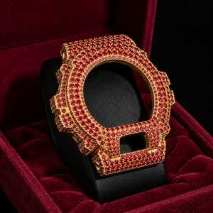 ฝาครอบตัวเรือนนาฬิกาประดับอัญมณีสีแดงสำหรับ GA6900 ผู้ชายผู้หญิงฮิปฮอปเครื่องประดับอุปกรณ์เสริม - Product Image 6