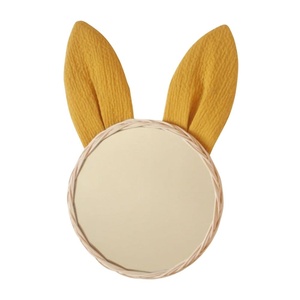 Espejo Redondo de Mimbre con Forma de Oreja de Conejo, Decorativo para Habitación Infantil, Tejido a Mano, Ecológico, Venta al Por Mayor - Product Image 5