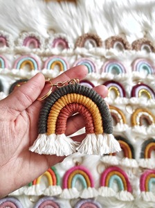 Trendy Rainbow Shape Keychain For Kids Accessories And School Bag Styling Decorative Objects Handcrafted From India - Product Image 2