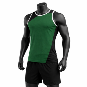 Conjunto de Uniforme Deportivo de Primera Calidad OEM para Hombre, Camiseta Deportiva sin Mangas con Pantalones Cortos Transpirables, Precio de Fábrica al por Mayor - Product Image 3