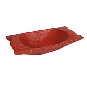 Tazón de masa de acabado rojo con asa elegante para el hogar, cocina de Hotel, tazón de madera de masa de estilo Medieval en precio al por mayor - Product Image 1