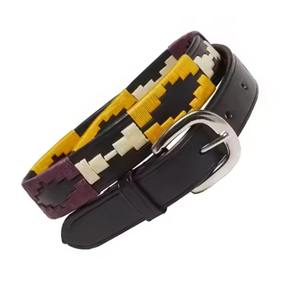 Handmade Premium Leather Polo Belt Traditional Hand-Stitched Pampa Diamond Embroidered Belt Luxury Equestrian Style Casual Wear - Product Image 6