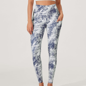 Legging femme dernière mode, design OEM, prix de gros, fabriqué en usine, couleur unie, taille élastique, yoga, strass, haute qualité - Product Image 3