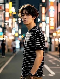 เสื้อยืดคอกลมแขนสั้นผู้ชาย ลายทางขาวดำ ผ้าฝ้ายถัก 100% ระบายอากาศได้ดี สไตล์ลำลอง สตรีทแวร์ ทรงปกติ ไซส์ XXS-6XL น้ำหนัก 180 กรัม - Product Image 6