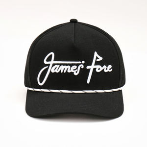 หมวกเบสบอลยีนส์สีดำ James Fore รุ่น Unisex สไตล์ลำลอง 6 แผง โลโก้ 3 มิติแบบนูน ปรับขนาดได้ ใส่ได้ทุกฤดู ผ้าฝ้าย 100% ลายตาราง - Product Image 6