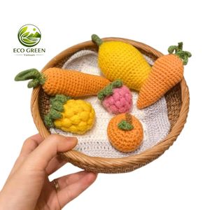 Eco Friendly Crochet Fruits Vegetables Toy Set Soft Handmade <b>Knitted</b> Food <b>for</b> Kids Crochet Mini Tomatoes - Product Image 3