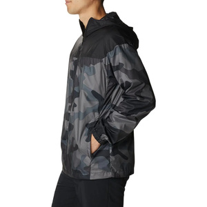 Wholesale <b>Men's</b> Camouflage Print Hooded Soft Shell <b>Jacket</b> Zip Front Water Resistant Lightweight Outdoor Wear Regular Fit - Product Image 4