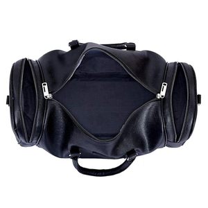 Sac de voyage unisexe vintage en cuir véritable, forme tonneau, avec fermeture éclair, grande capacité, design léger et logo personnalisé - Product Image 3